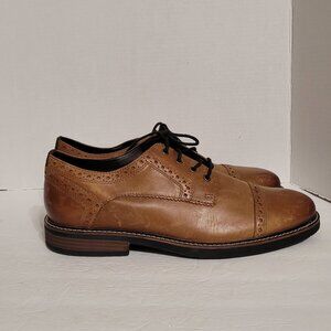 Nunn Bush Overland 84775-239 Men Brown Leather Cap-Toe Brogue Shoes Oxfords 10.5